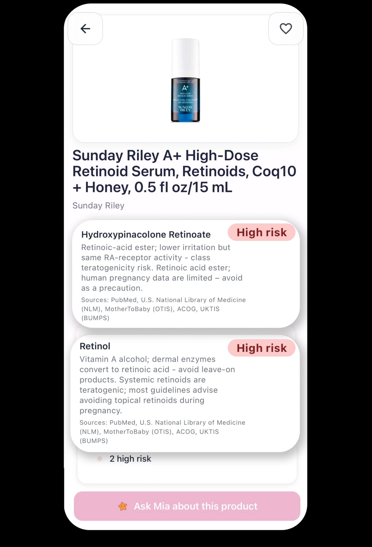 Get instant safety analysis Screenshot