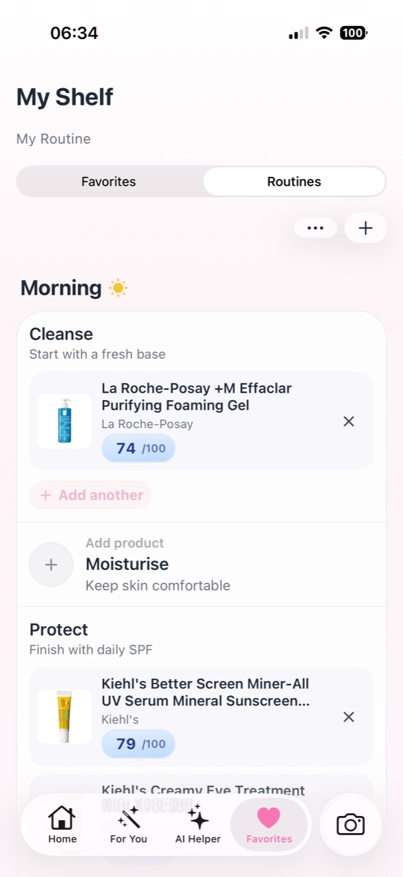 MamaSkin morning and evening pregnancy-safe skincare routine builder
