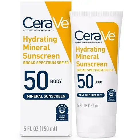 CeraVe Hydrating Mineral Sunscreen SPF 50 Body Lotion by CeraVe