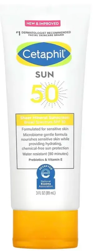 Cetaphil Sheer Mineral Sunscreen Lotion Broad Spectrum SPF 50 by Cetaphil